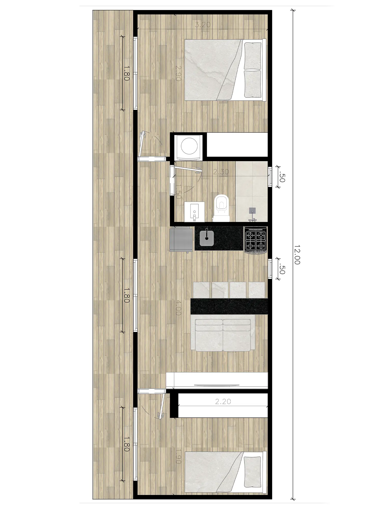 Plano de planta modelos Upscala