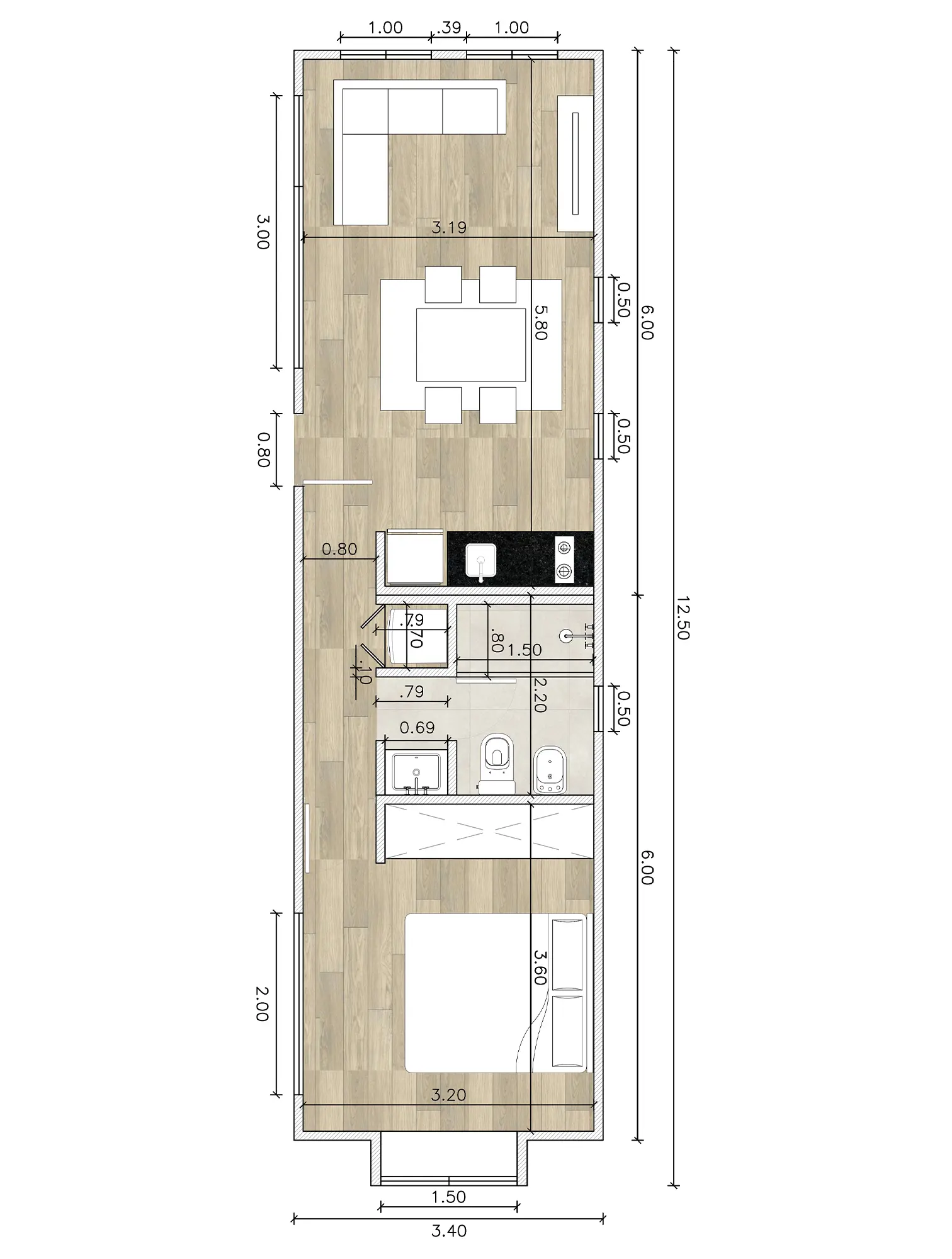 Plano de planta modelos Upscala