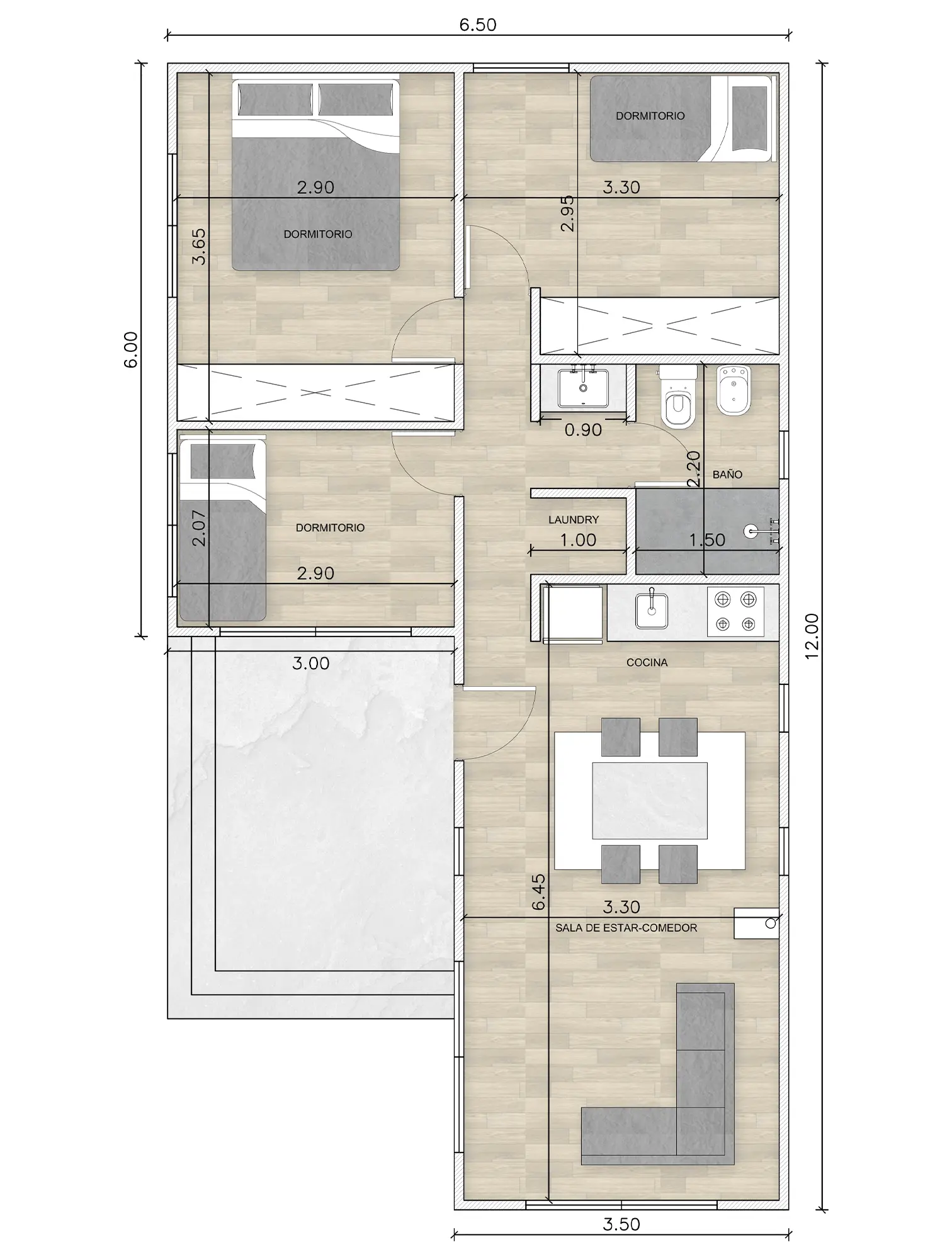 Plano de planta modelos Upscala