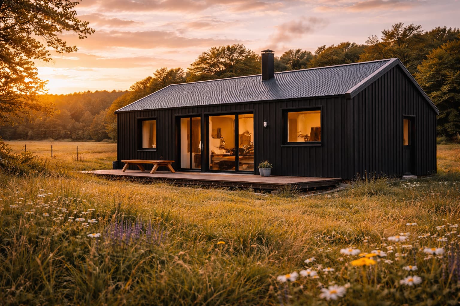 Modelo Blackberry – Casa modular nórdica 41 m² – Atlas Housing